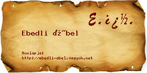 Ebedli Ábel névjegykártya