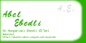 abel ebedli business card